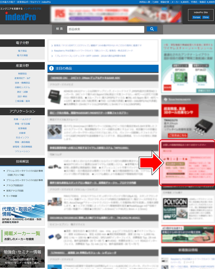 トップイメージ&テキスト - 掲載場所