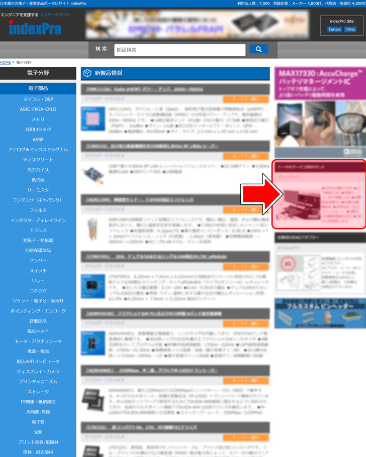 フィールドイメージ&テキスト - 掲載場所